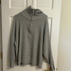 Gray Half-Zip Sweater